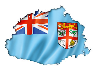 Image showing Fijian flag map