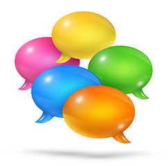 Image showing Group of speech bubbles