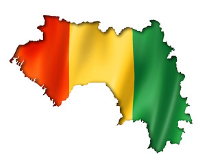 Image showing Guinean flag map