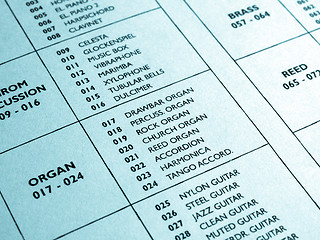 Image showing Midi instruments