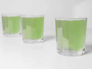 Image showing Green apple juice