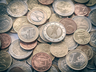 Image showing Retro look Euro coin