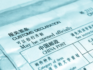 Image showing Customs declaration