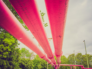 Image showing Retro look Berlin water pipes