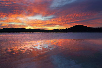 Image showing Spectacular sunrise at Koolewong