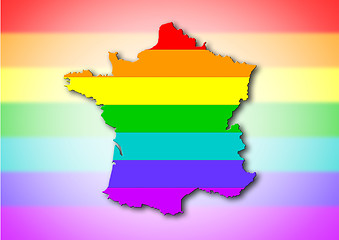 Image showing France - Rainbow flag pattern