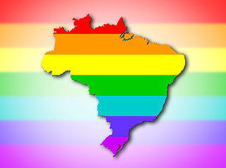 Image showing Brazil - Rainbow flag pattern