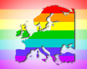 Image showing Europe - Rainbow flag pattern