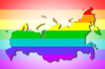 Image showing Russia - Rainbow flag pattern
