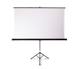 Image showing Blank projection screen with copy-space