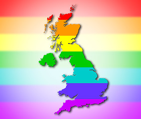 Image showing United Kingdom - Rainbow flag pattern