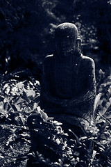 Image showing Ruined statue Ksitigarbha Bodhisattva 