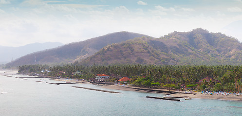 Image showing Coast of the island of Bali near Candidasa