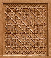 Image showing Decorative architectural element with ornament cutting out in st