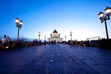 Image showing Cathedral of Christ the Saviour church at evening, Russia - 01.0