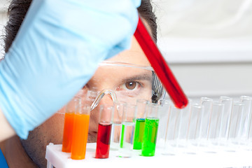 Image showing researcher analyzes