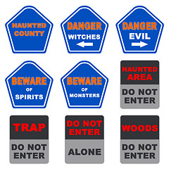 Image showing Halloween signs collection