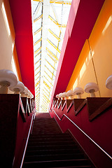 Image showing Interior of an old covered bridge