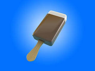 Image showing Chocolate ice cream 3d Illustrations.