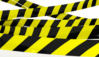 Image showing Restrictive tape yellow and black colors.