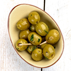 Image showing Green Olives