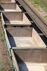 Image showing empty railway cars