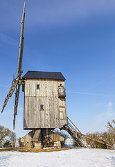 Image showing Traditional Windmill in Winter