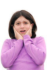 Image showing Frightened girl