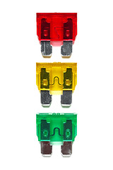 Image showing Set of car blade type fuses