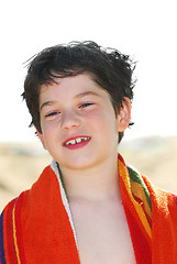 Image showing Boy in a towel