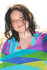 Image showing Girl in a towel