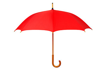 Image showing Open red umbrella