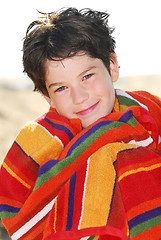 Image showing Boy in a towel