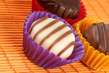 Image showing Mixed chocolate pralines