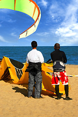 Image showing Kite surfers