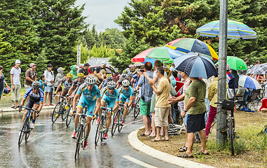 Image showing The Peloton in a Rainy Day