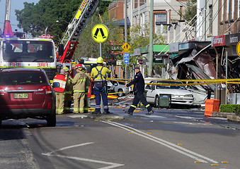 Image showing Suspicious shop blast explosion in Rozelle Sydney