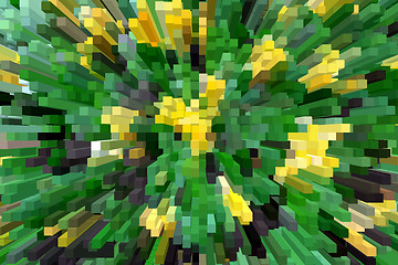 Image showing abstract background with green and yellow strips