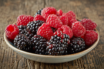 Image showing bowl of fresh berries