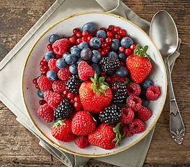 Image showing bowl of fresh berries