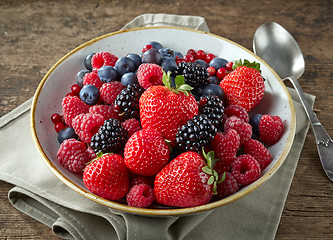 Image showing bowl of fresh berries