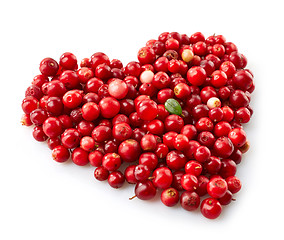 Image showing heart shape of fresh berries