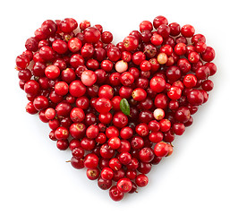 Image showing heart shape of fresh berries