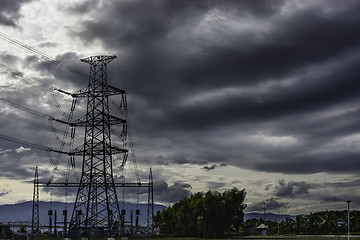 Image showing Power Plant Transmission Lines