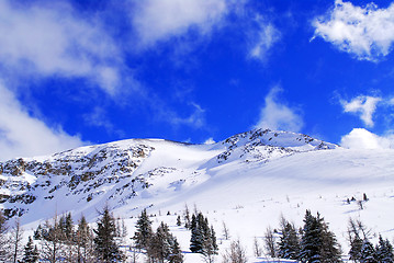 Image showing Snowy mountains