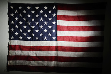 Image showing American flag in the twilight