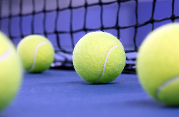 Image showing tennis ball on a tennis court