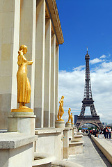 Image showing Eiffel tower from Trocadero