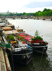 Image showing Houseboats in Paris