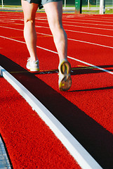 Image showing Running on racetrack